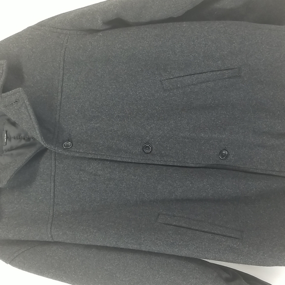 ABERDEEN COLLECTION 80% Wool Gray Overcoat - Picture 2 of 15